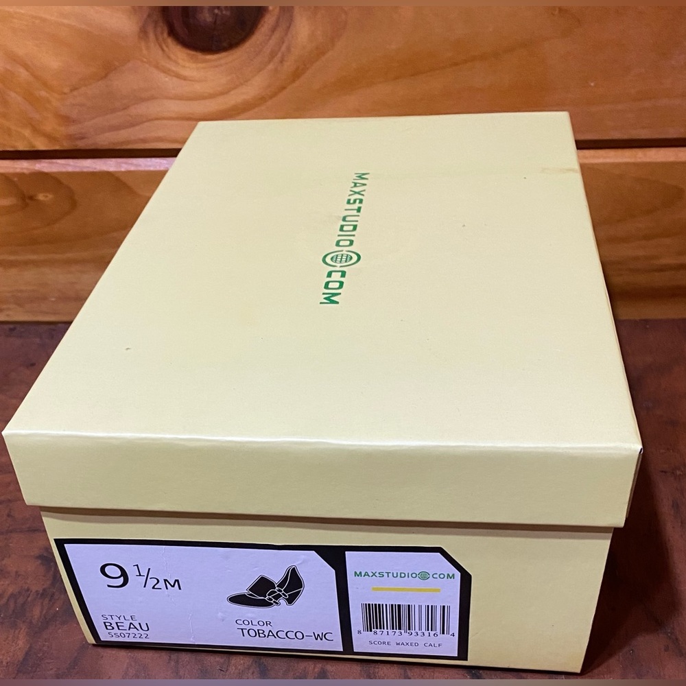 NIB MAX STUDIO/LEON BEAU LEATHER PUMP IN TOBACCO SIZE 9.5 - Picture 2 of 10